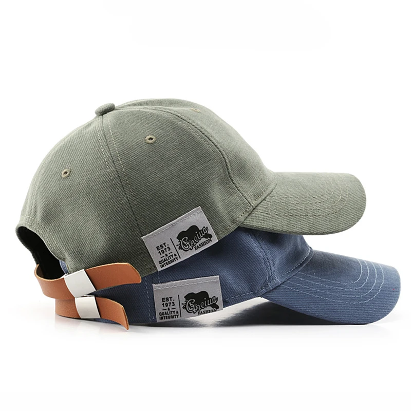 

Summer Baseball Cap for Men Women Korean Style Streetwear Sun Hat Cotton Leather Buckle Snapback Caps Outdoor Trucker Hat Unisex