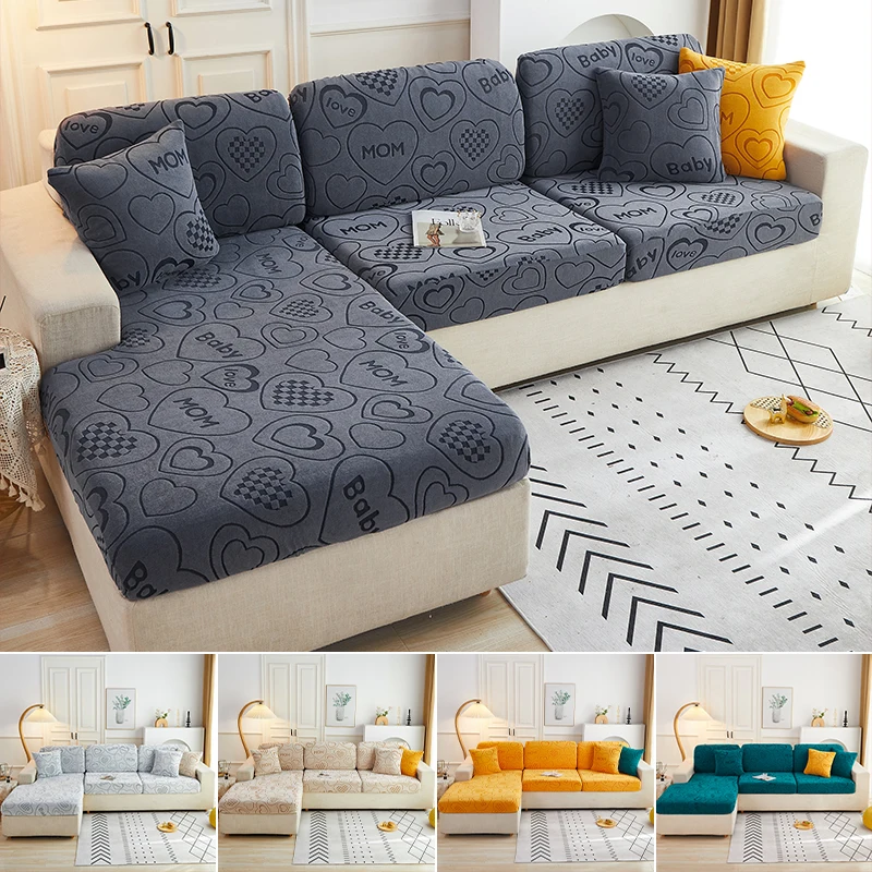 

Чехол для подушки дивана с принтом, флисовые чехлы для стульев, эластичный моющийся чехол для мебели, защита для дивана, 1/2/3/4 сиденья