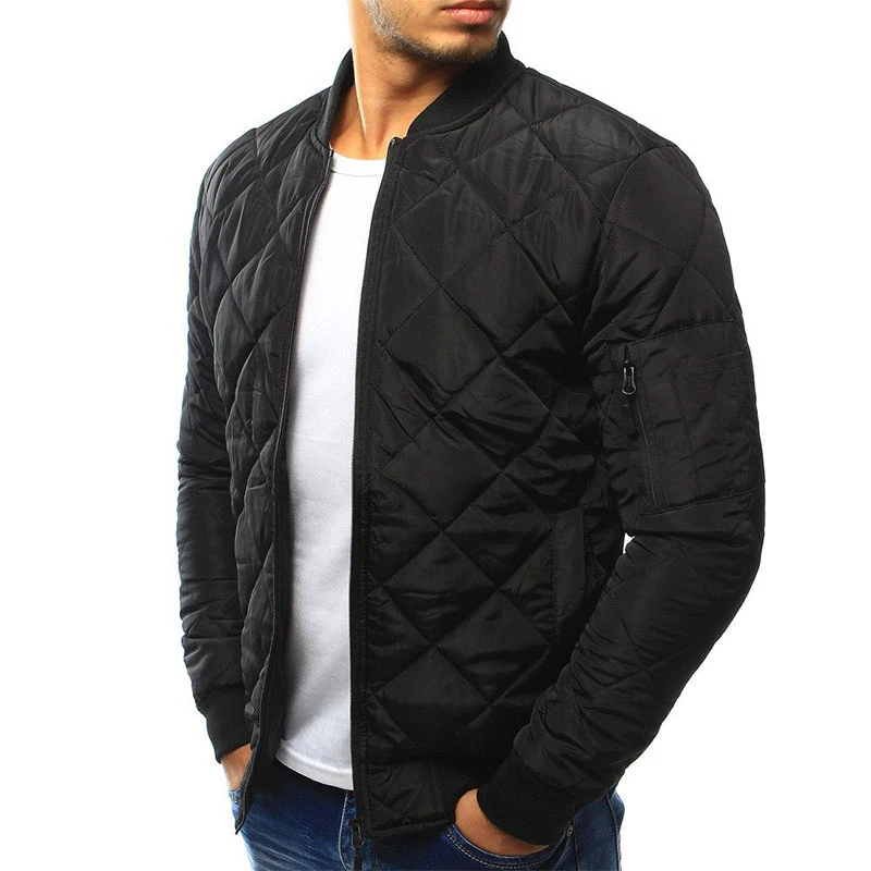 

2022 nova jaqueta masculina outwear blusão casual zip up casaco de inverno acolchoado puffer casaco quente bombardeiro casual mo