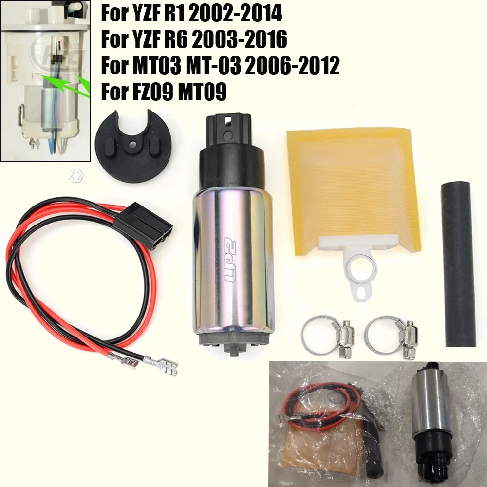 

Fuel Pump for Yamaha YZF R1 R6 R1S R6S FZ09 MT09 MT03 FZ6 FZ8 FAZER TDM900 FJR1300 Vmax1700 XT660R XT660X XT660Z YZF600R YZF750R