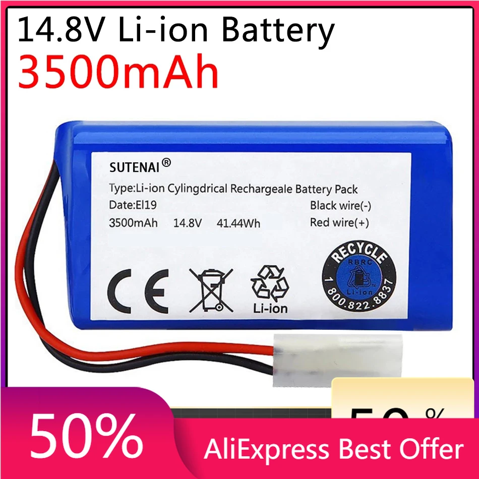 

NEW 14.8V 3500mAh 18650 Battery Pack Li-ion Battery for Xiaomi G1 MI Robot Vacuum-Mop Essential MJSTG1 Robot Vacuum Cleaner