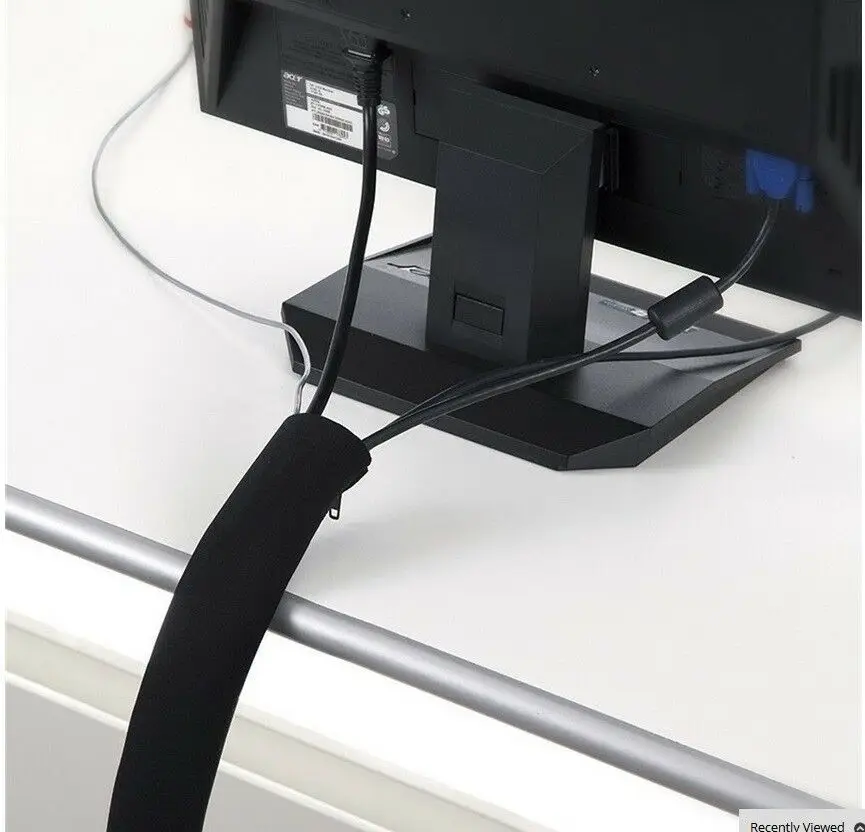 

100cm Cable Management Organizer Diving Material Zipper Cord Cover Tv Computer Cable Storage Insulation Protective Cover Case