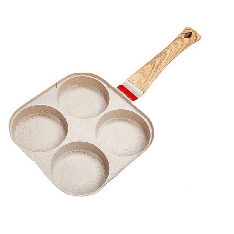 

Сковорода с четырьмя отверстиями, сковорода, утолщенная Женская антипригарная сковорода для яиц, блинчиков, стейков, приготовления яиц, вет...