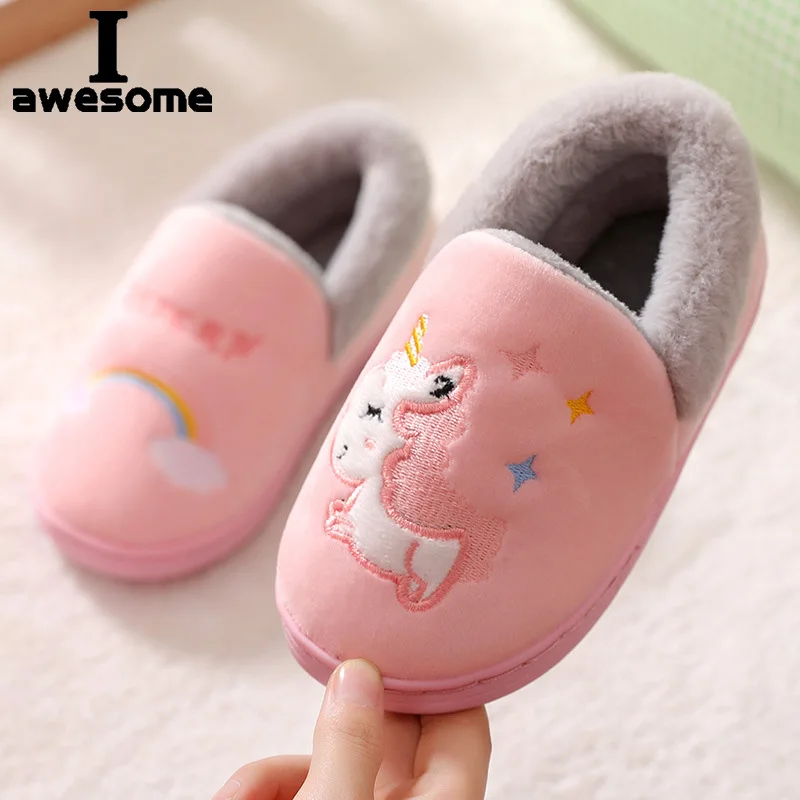 New Unicorn Kids Slippers For Toddler Boys Indoor Shoes Baby Girl Fur Slides Cotton Flip Flop Warm Winter House Children Slipper 1 New Unicorn Kids Slippers For Toddler Boys Indoor Shoes Baby Girl Fur Slides Cotton Flip Flop Warm Winter House Children Slipper 1