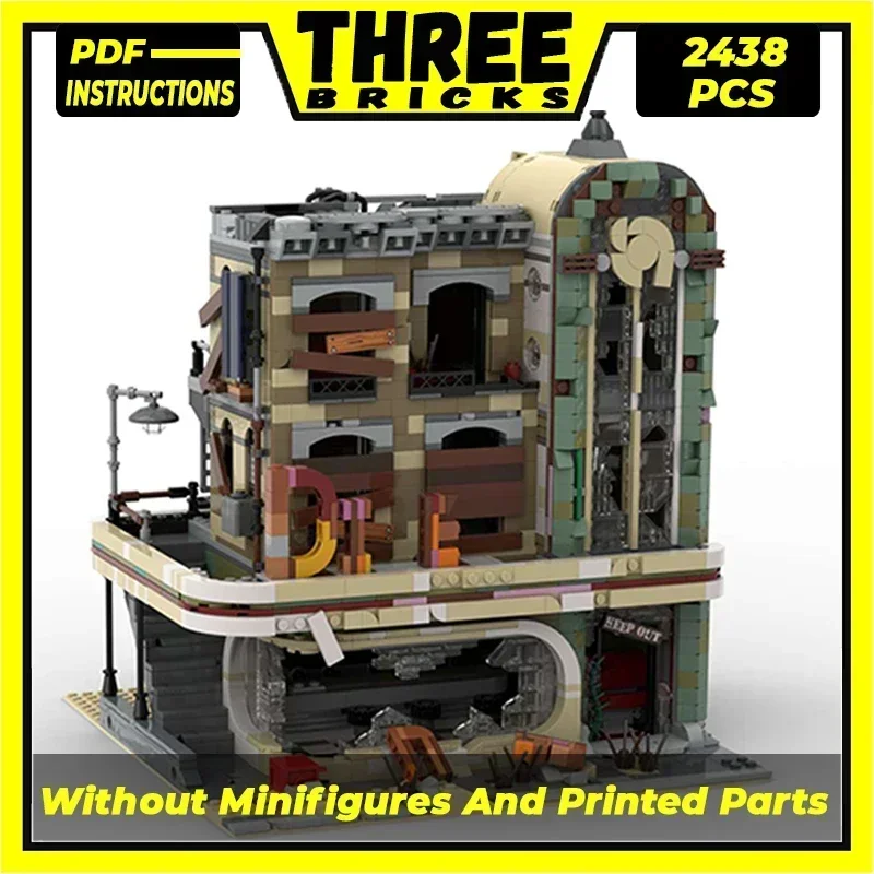 Moc Building Bricks Апокалипсис Версия Модель Downtown Diner Technology Модульные блоки Подарки