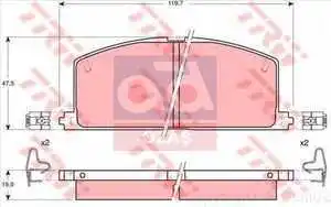 

Код магазина: Внутренняя тормозная колодка GDB323 для COROLLA EM. KARB.