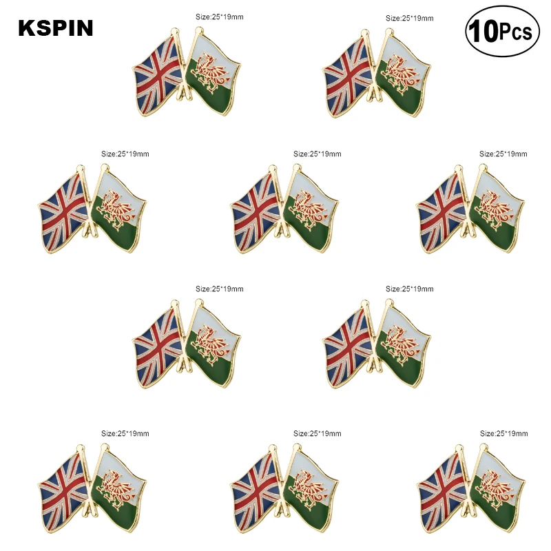 

UK & WALES Lapel Pin Flag badge Brooch Pins Badges 10Pcs a Lot