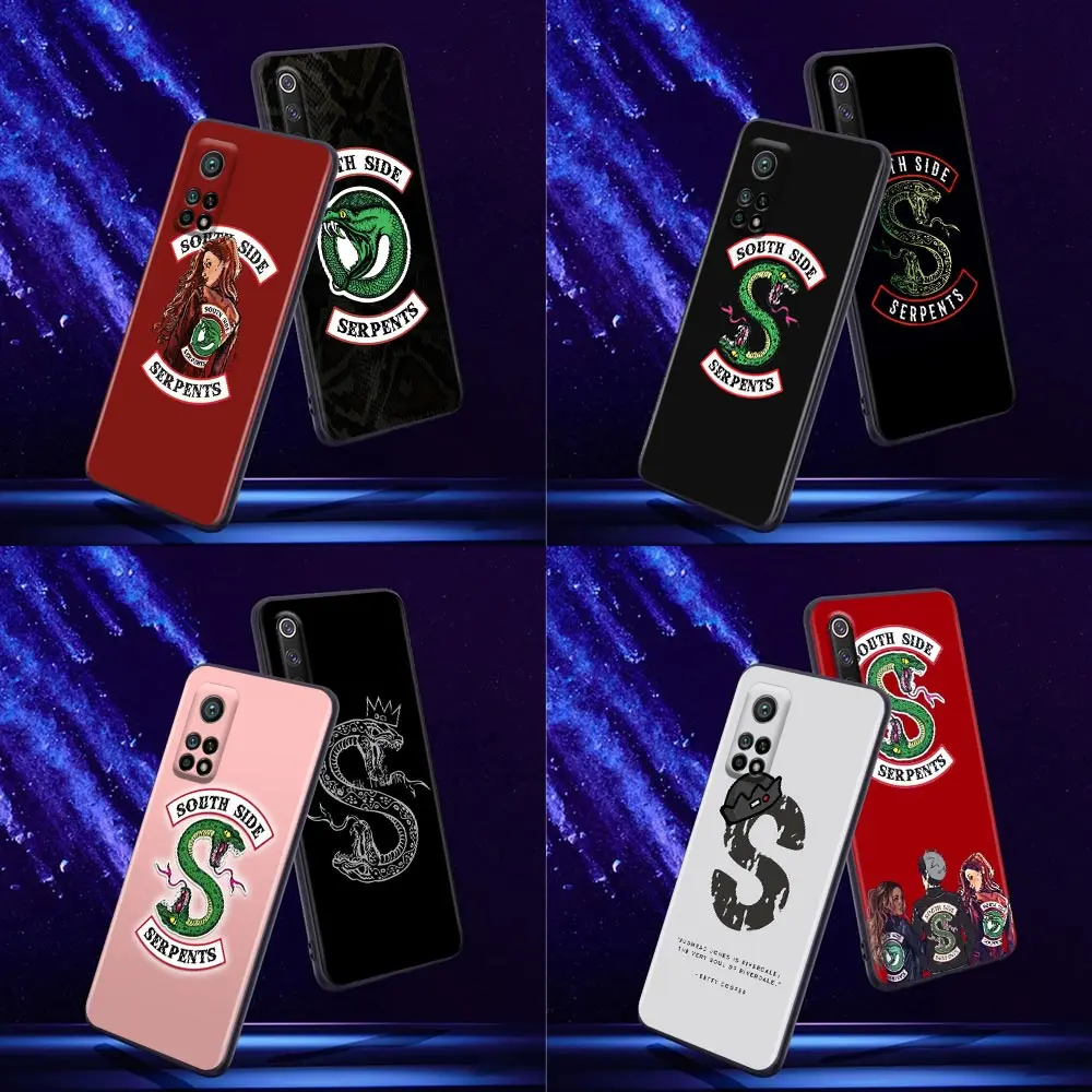 

Phone Case for Xiaomi Mi 9 9T SE Case 10T 10S MiA2 Lite CC9 Note 10 Pro 5G Silicone Cover Snake Riverdale South Side Serpents