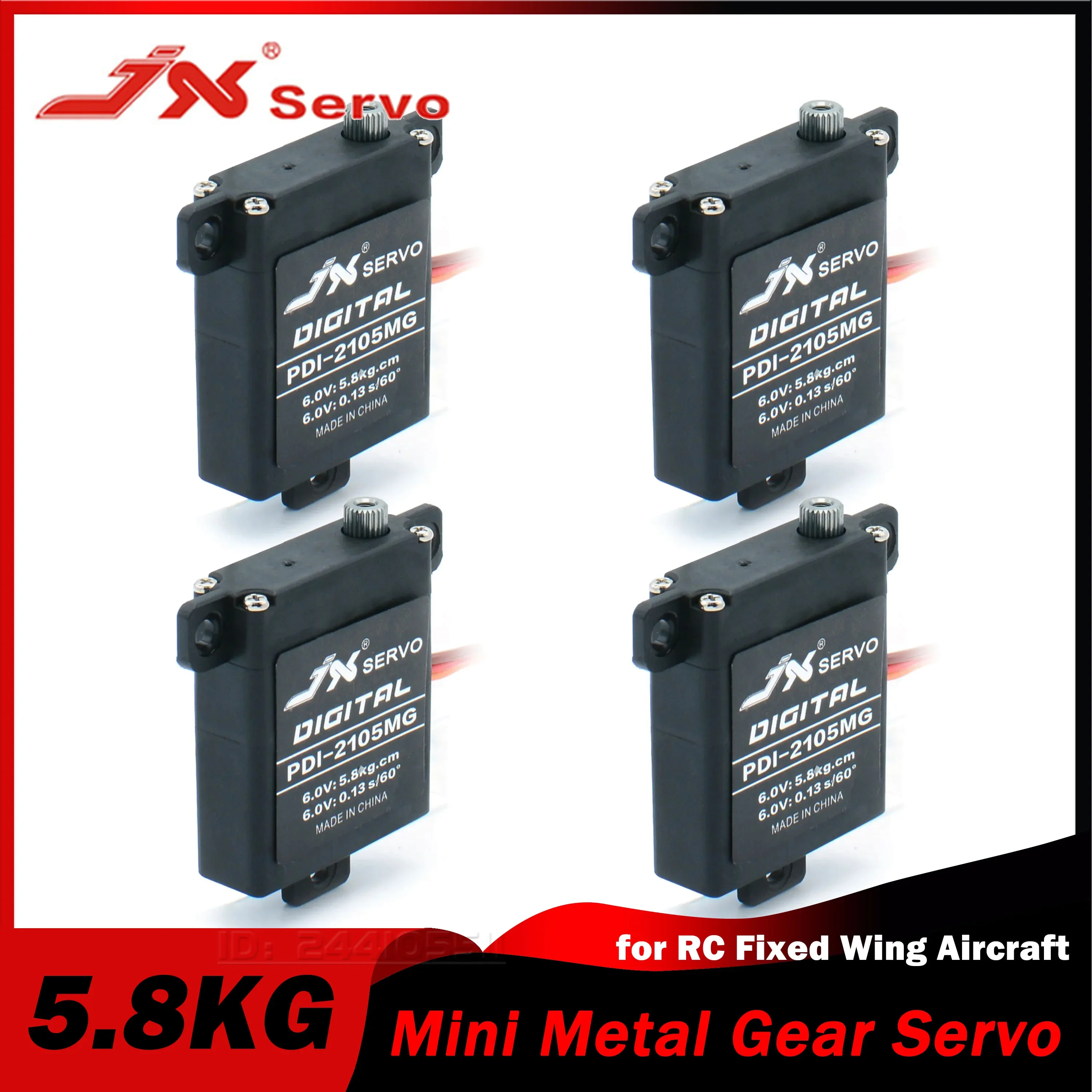 JX PDI-2105MG 5 8 кг с металлической шестерней мини-сервопривод микроцифровой двигатель