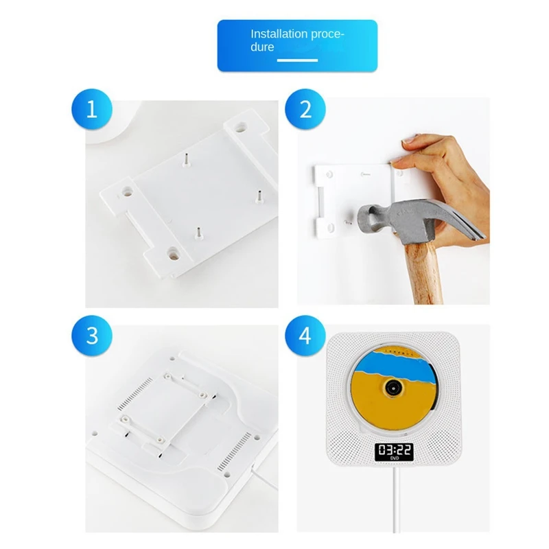 Портативный CD-плеер с Bluetooth белый