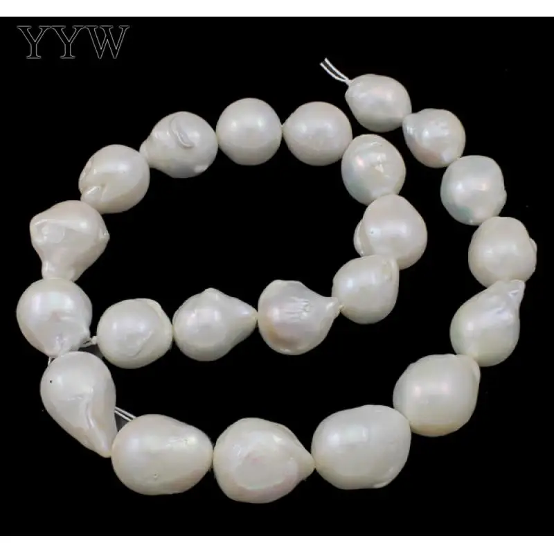 

Культивированные пресноводные бусины из нуклеированного жемчуга Keshi натуральный белый 13-19 мм, Приблизительно 15,7 дюйма, ювелирное изделие, сделай сам, ожерелье, браслет