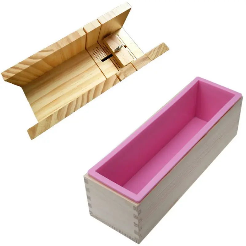 

1200G Diy Soap Wooden Soap Mold Box With Handmade Diy Soap Cutting Tool