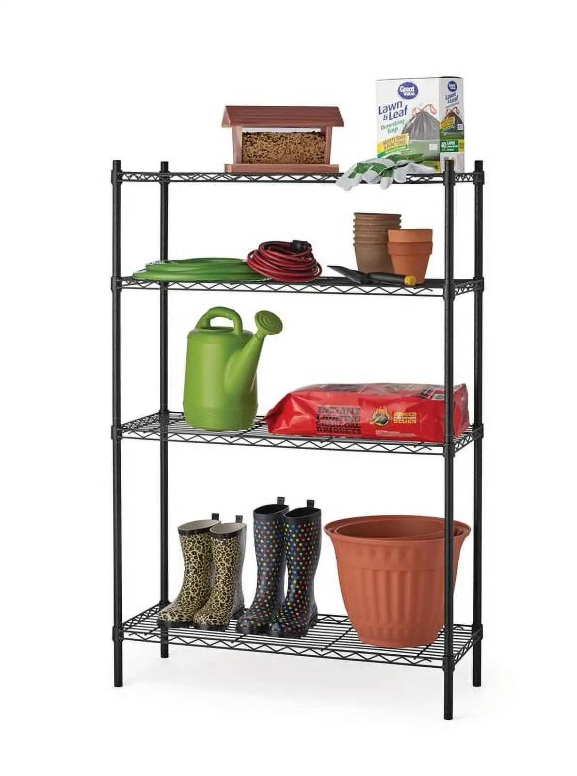 

Hyper Tough Black Wire 5-Tier 54" H x 36" W x 14" D, 1400lb Total Capacity