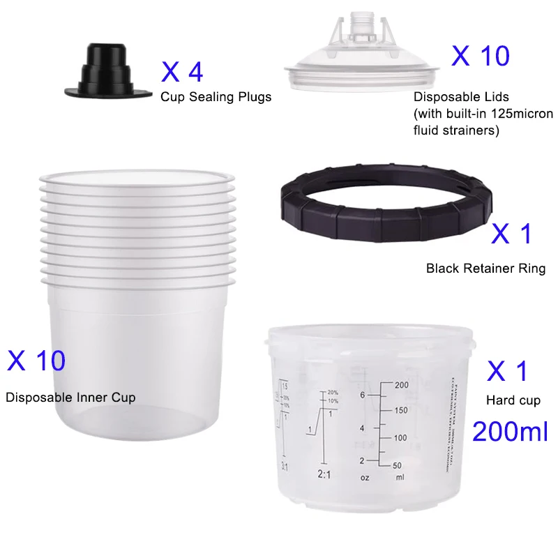 

Одноразовые чашки для краскопульта Geniuselect 200/400/600/800 мл