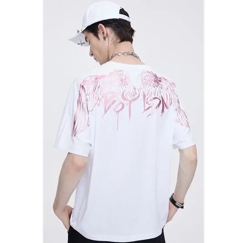 

Boy London Summer Pink Bronzing Printed Cotton High-quality Couple Short-sleeved Casual Breathable Loose Half-sleeve T-shirt