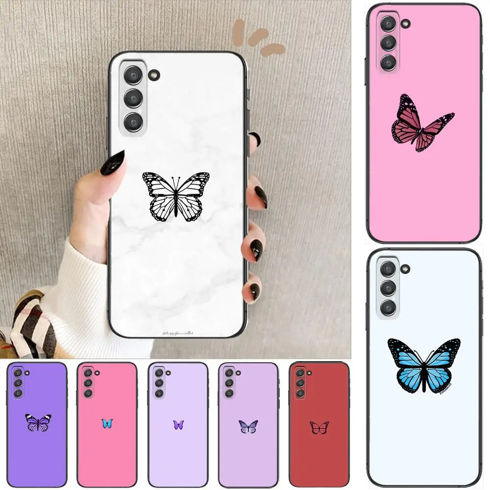 

butterfly in the sky Phone cover hull For SamSung Galaxy s6 s7 S8 S9 S10E S20 S21 S5 S30 Plus S20 fe 5G Lite Ultra Edge