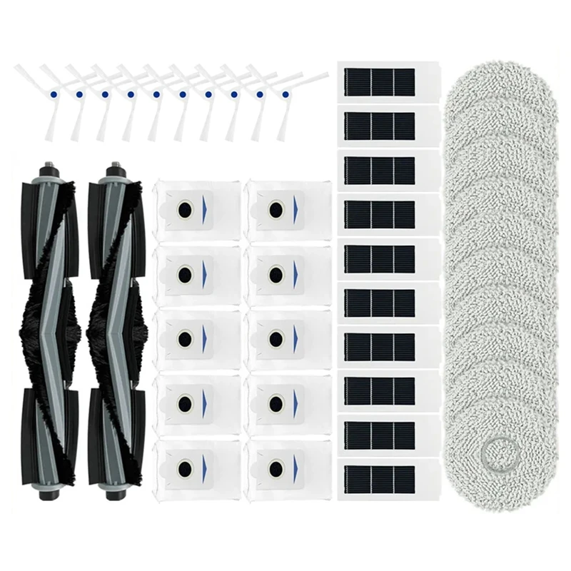 

Запчасти для робота-пылесоса Ecovacs Debot X2 / X2 Pro / X2 Omni, насадка на ролик с основной боковой щеткой, фильтр НЕРА, насадка на швабру, пылесборники