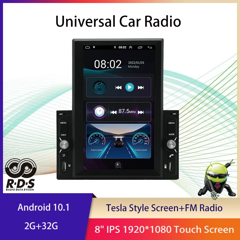 Универсальный Автомобильный мультимедийный плеер стерео-система на Android с 8