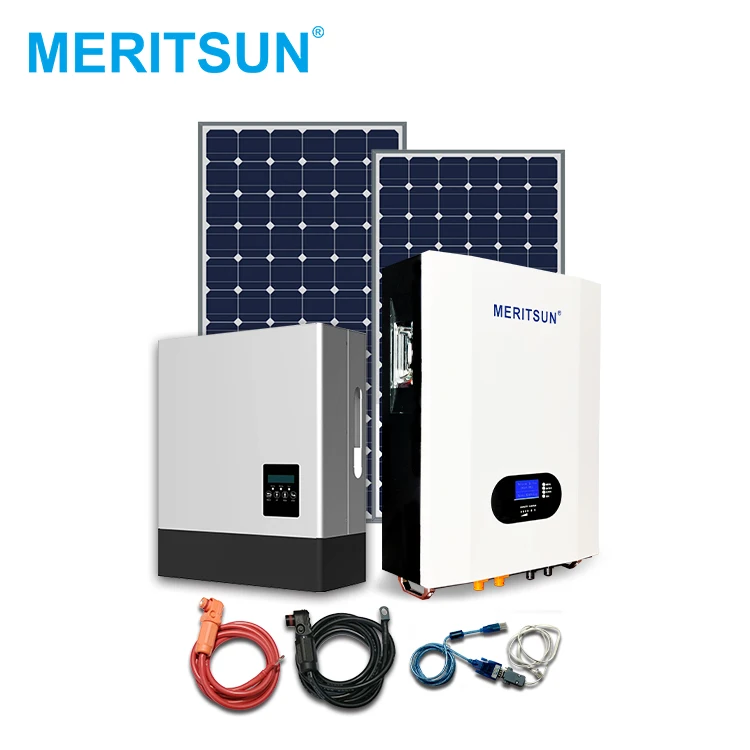 

6000 Cycles Life MeritSun Power Energy Wall 48V 10kwh Home Lithium Battery 5KW Solar Power System