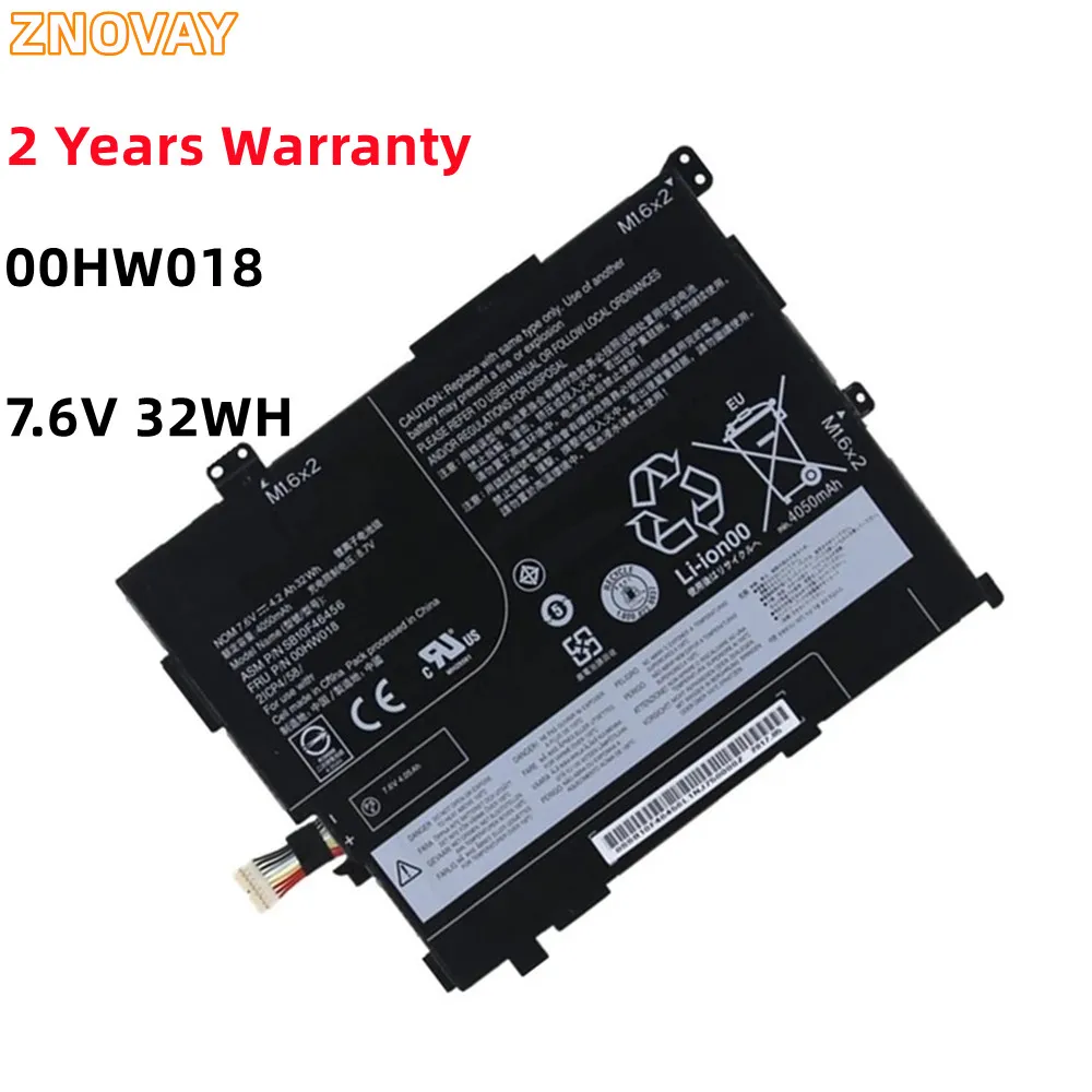 Аккумулятор для ноутбука Lenovo ThinkPad 10 2nd 20E3 20E4 SB10F46454 SB10F46455 7 6 В