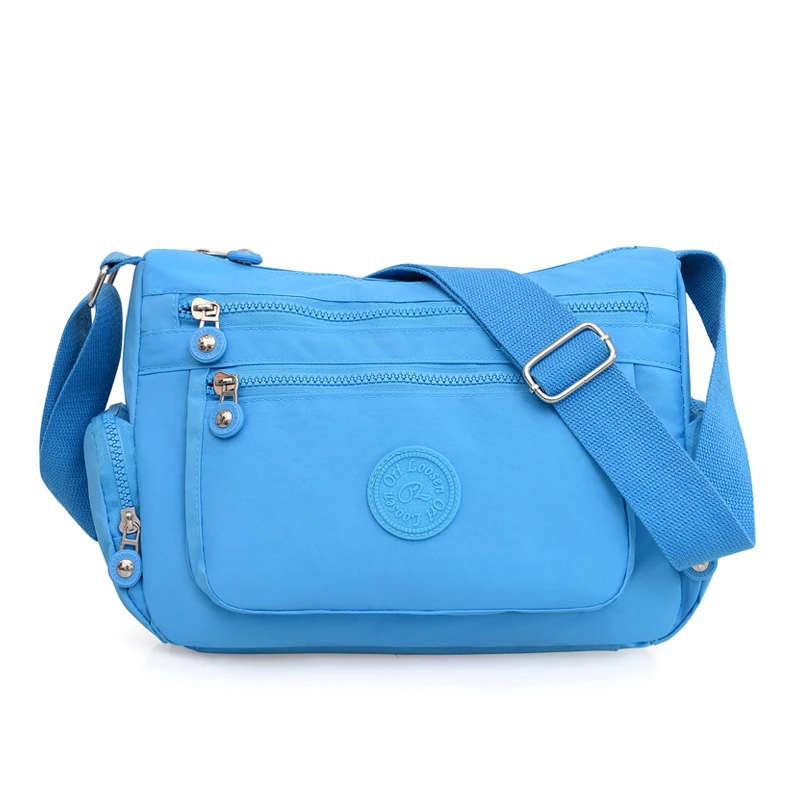 Green Oxford Waterproof Shoulder Bag Women Casual Crossbody Bag Multifunction Shopping Handbag Large Capacity Messenger Bag
