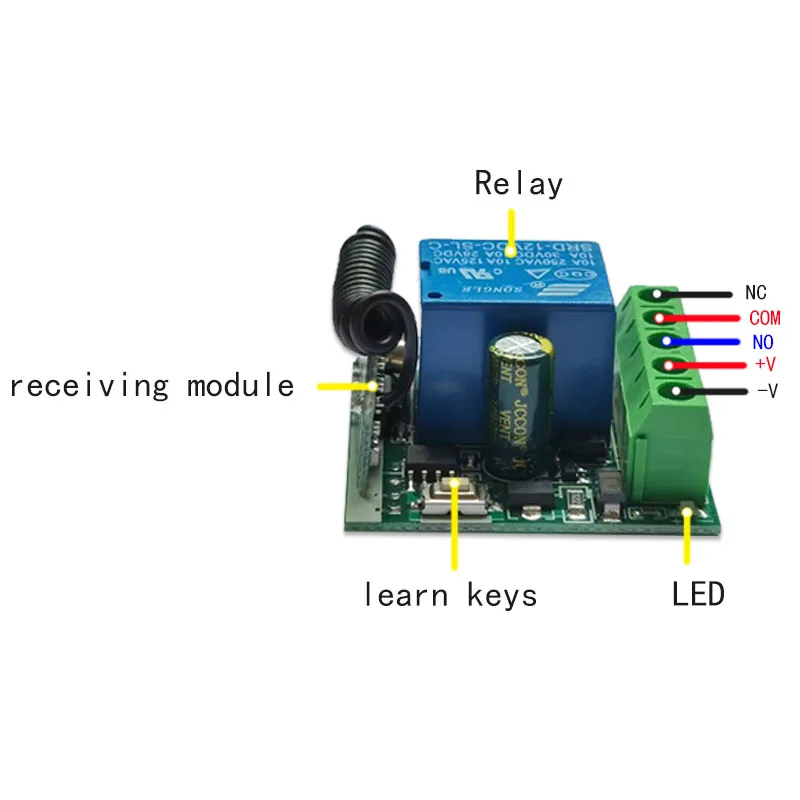 1-канальный беспроводной Радиочастотный переключатель с дистанционным