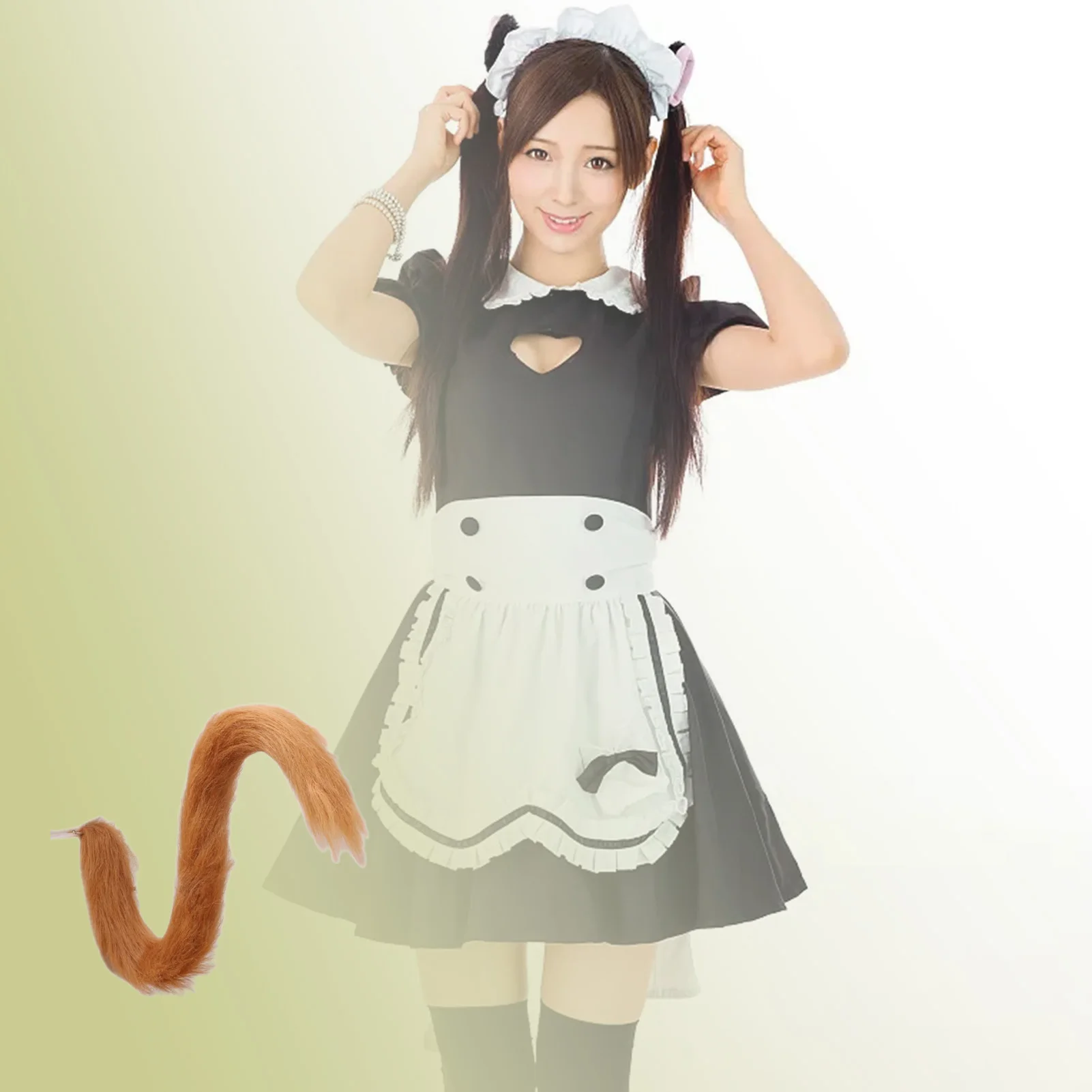 Искусственный мех кошачий хвост горничная искусственный кот обезьяна модель