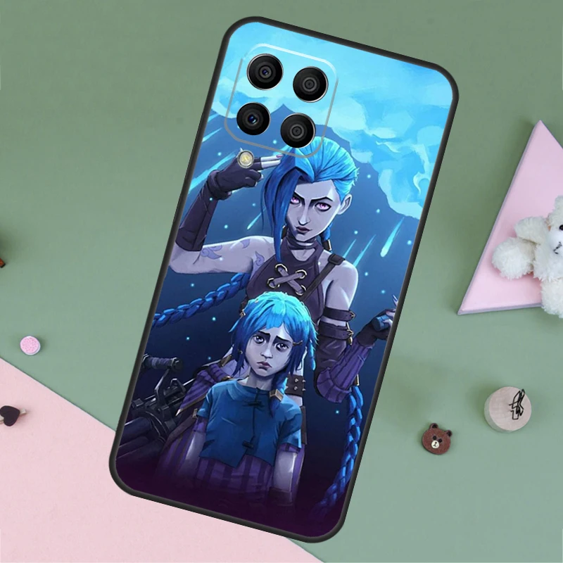 Чехол аниме Arcane Jinx для Samsung Galaxy M31s M30s M20 M13 M23 M33 M53 M12 M32 M52 M11 M51 M54 M34 M14 чехол