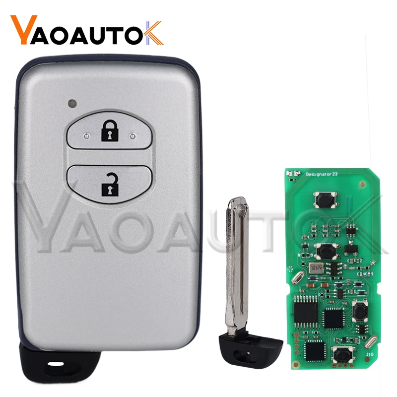 

Умный дистанционный ключ для Toyota Land Cruiser Prado Camry Crown Aurion LC200 Avalon Highlander RX350 Rav4 A433 F433 433 МГц 2/3/4 брелок