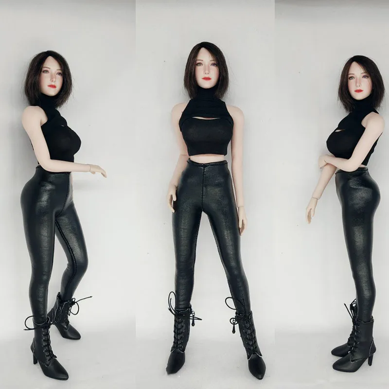 1/6 Женский солдат трендовая одежда черный локомотив для девочек мотоциклетные