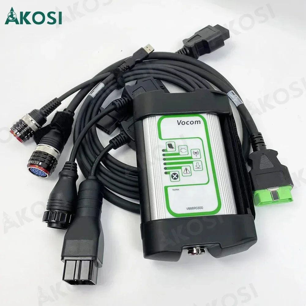 Тяжелый грузовик Vocom 88890030 Инструмент диагностики экскаватора грузовика 24 В с