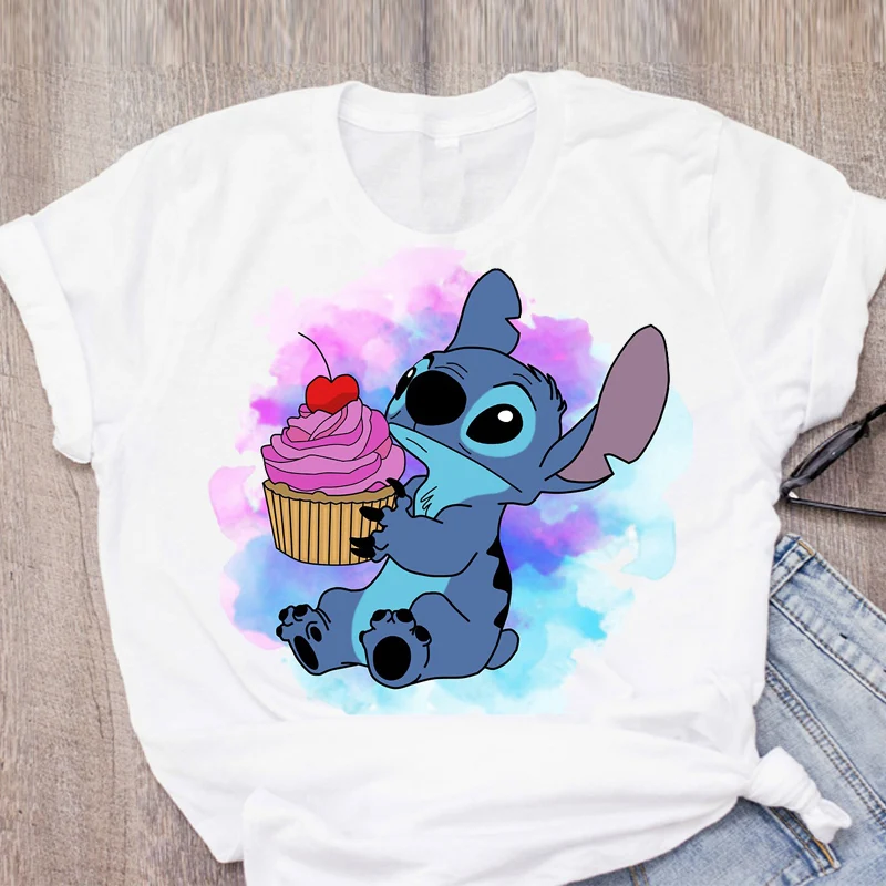 

Disney Boys Girls Tshirts Cartoon Tops Tee Lilo &amp Stitch Graphic Printed Women T-shirt Unisex Summer New Fashion Short Sleeve