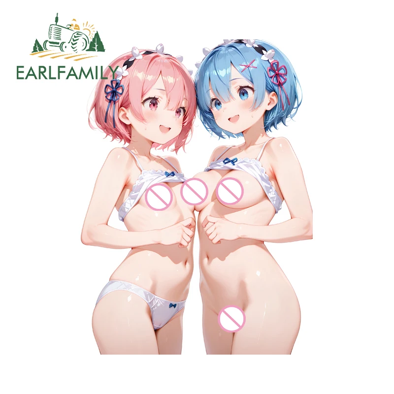 

EARLFAMILY Megumin на грудь против лоли, автомобильные наклейки, лобовое стекло, хентай, аниме, водостойкая виниловая наклейка, окклюзия, аксессуары для царапин