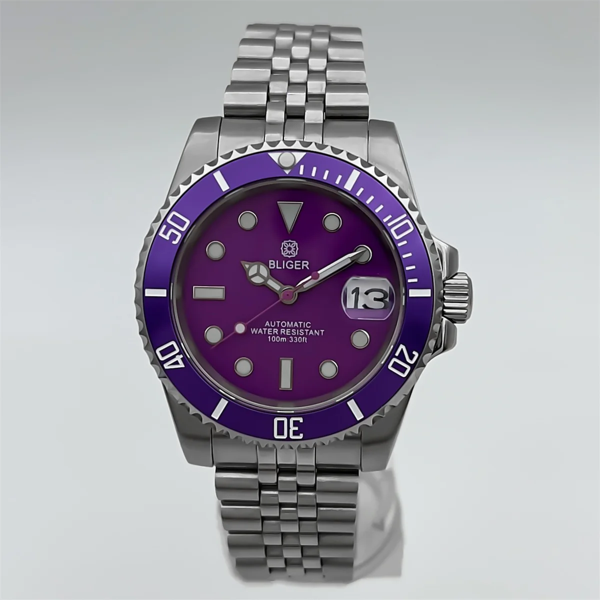 BLIGER 40 мм мужские автоматические часы для дайвинга NH35A с сапфировым стеклом