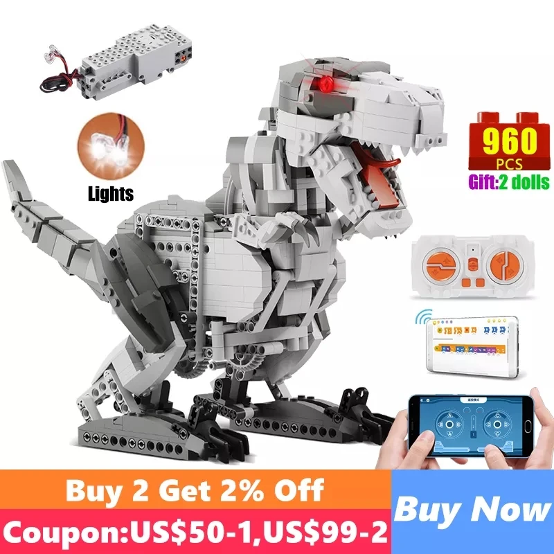 Конструктор K96113 детский «динозавр» с дистанционным управлением