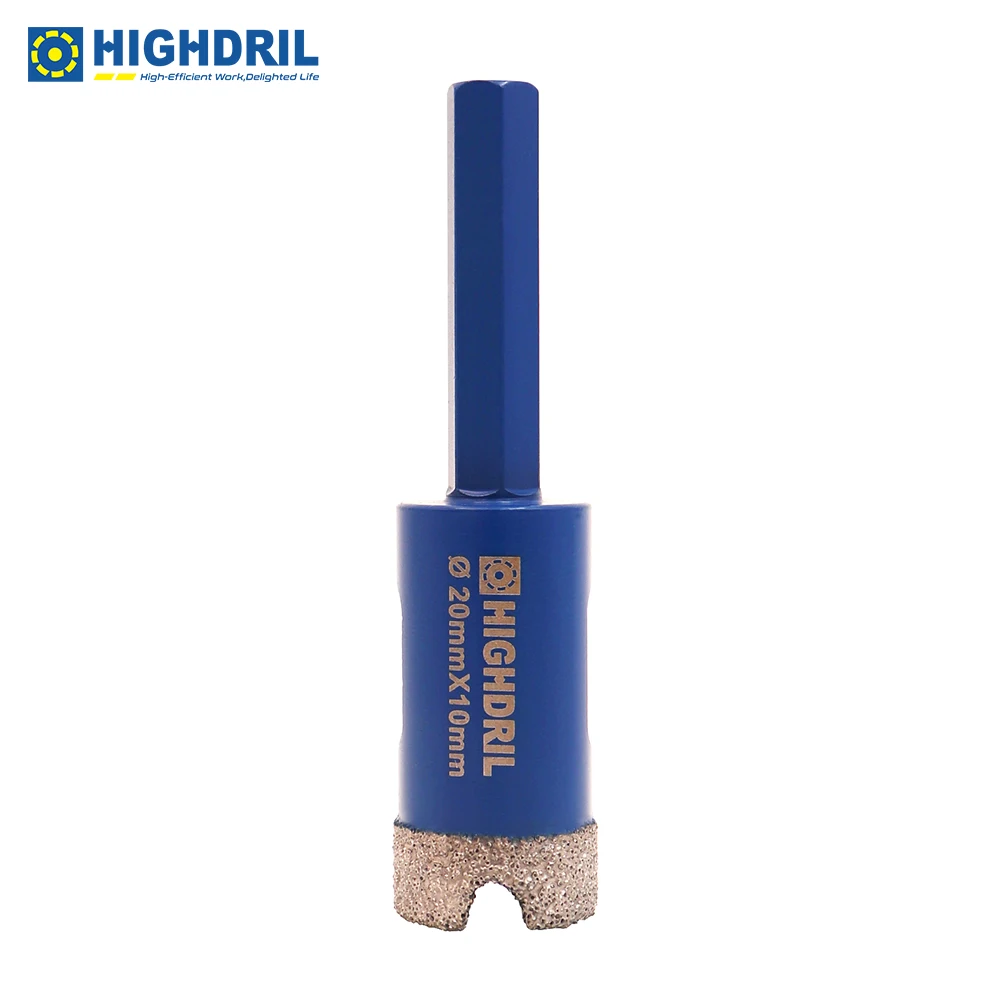 

HIGHDRIL 1pc Dia20mm Diamond Drilling Bits Vacuum Brazed Hexagon Shank Drill Bits Core Holes In Porcelain Granite Marble Tile