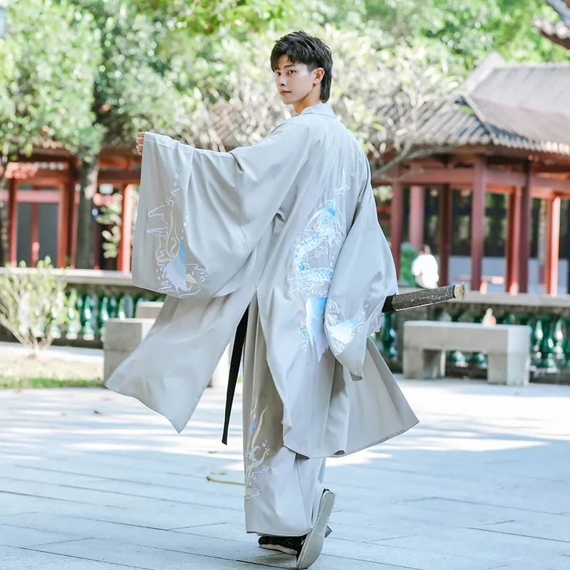 Chinese Hanfu Ancient Traditional Clothing for Men Stage Folk Dance Costume National Cosplay Performance |