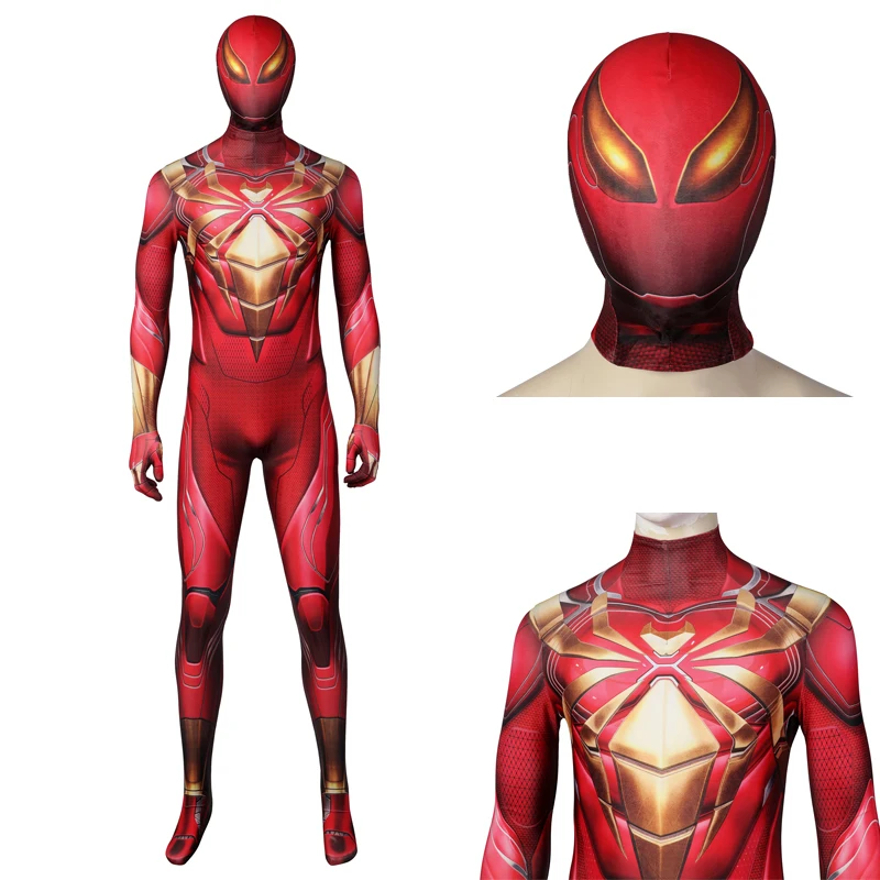 

Новинка суперигры Паук Броня зентай косплей костюм 3D печать Высокая эластичность Плотный Комбинезон на Хэллоуин