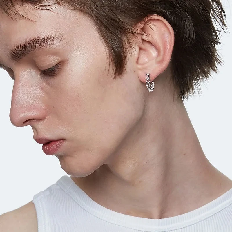 

Женские серьги-цепочки с кристаллами, серебро 925 пробы