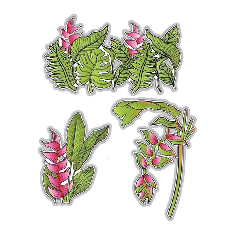 

Flowers And Leaves Metal Cutting Dies Match Clear Stamp Card Album Photo Make Crafts Stencil Decorative Scrapbooking New 2022