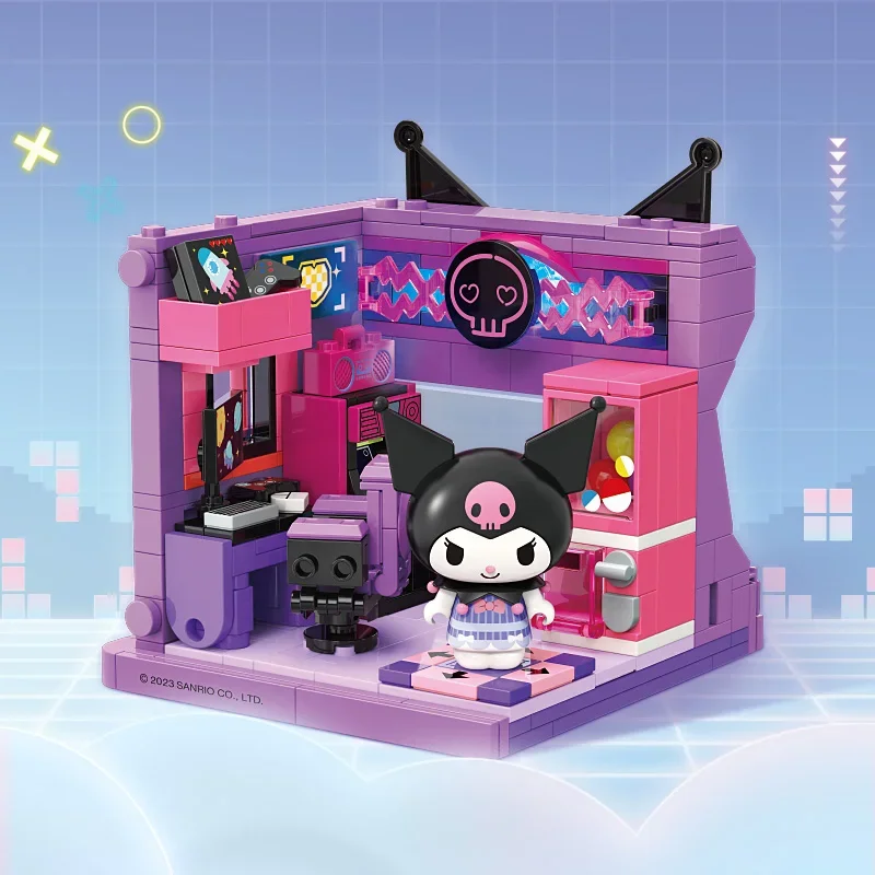 Sanrio строительные блоки серии таинственной комнаты Hello Kitty фигурка Kuromi детская