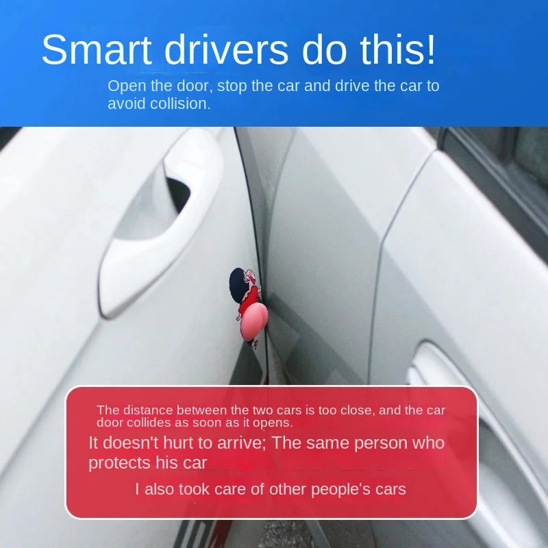 2 шт. Crayon Shin-chan Guard Anti Chafing протектор автомобильной двери стык бампер рельефный