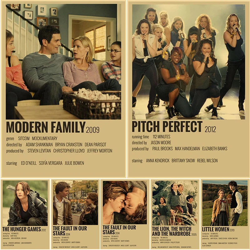 

Vintage Kraft Paper Posters of Popular Movie Series Film Information Sticker for Home Bar Cafe Art Wall DIY Decor Painting Gift