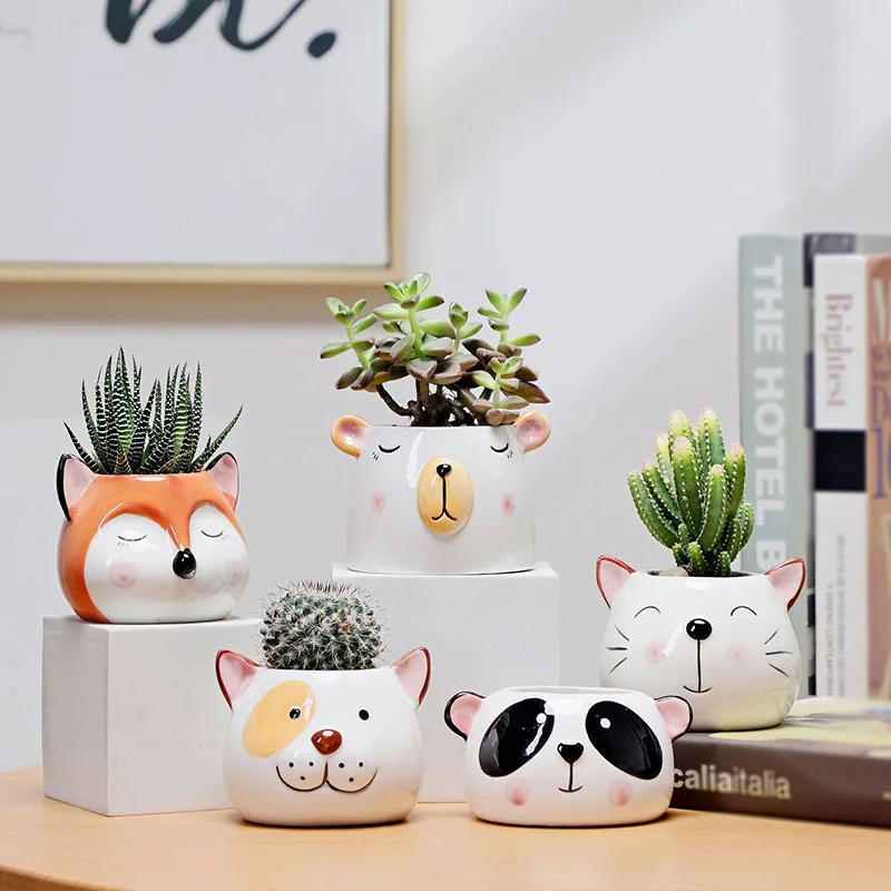 Strongwell искусственный цветочный горшок ручной росписи милая панда животное
