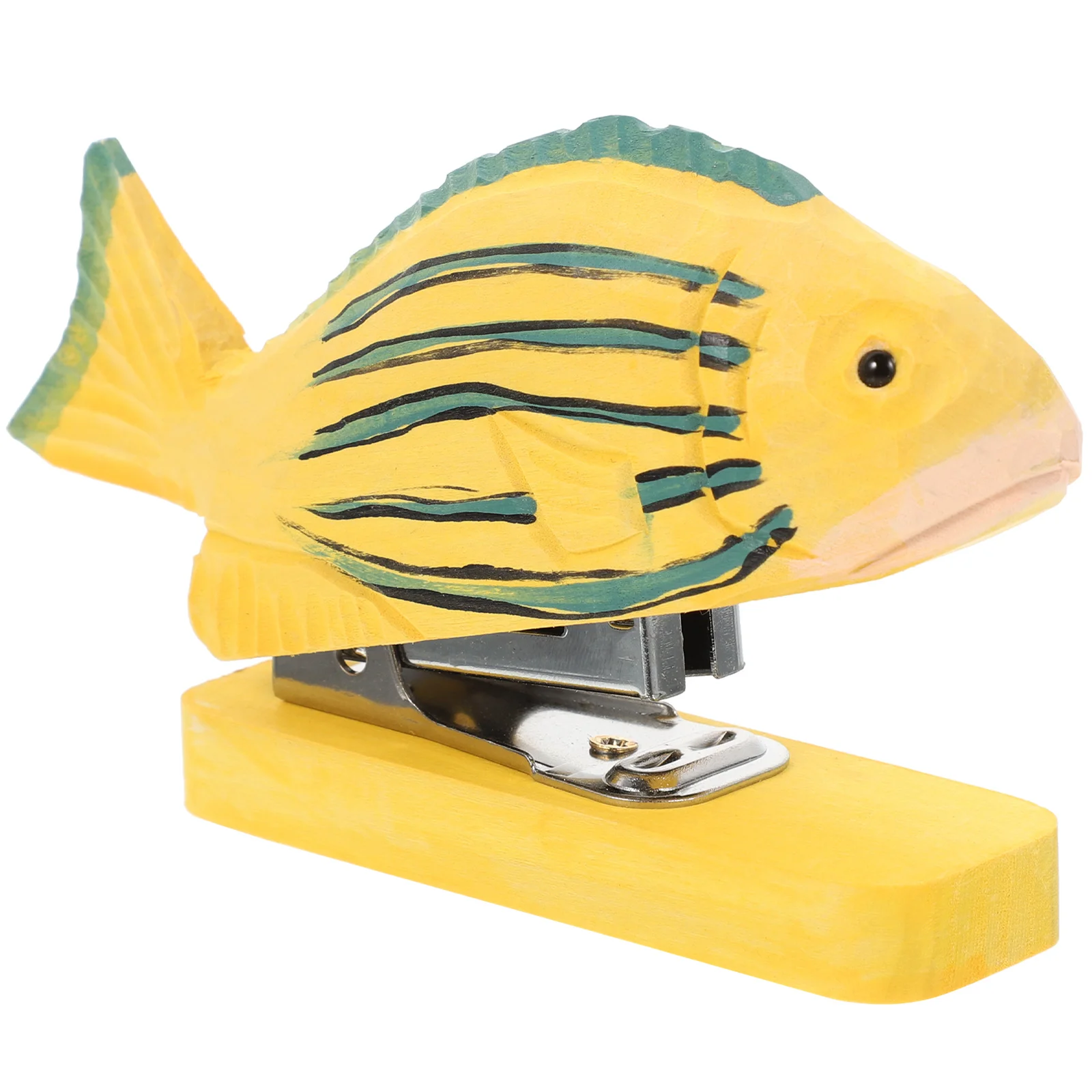 

Stapler Desktop Animal Stitcher Mini Sculpture Statue Office Wood Kids Figurine Paper Cute Creative Book Carving Staplers Hand