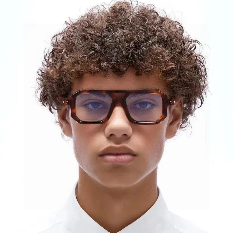 Индивидуальные Модные солнцезащитные очки для мужчин роскошный бренд двойной