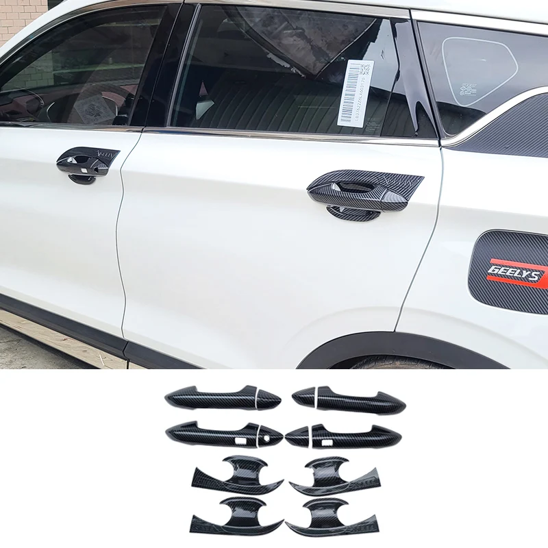 

Для Geely Coolray 2018-2021 BinYue ручка дверная чаша Внешнее украшение модификация Наклейка Автомобильные аксессуары наклейки