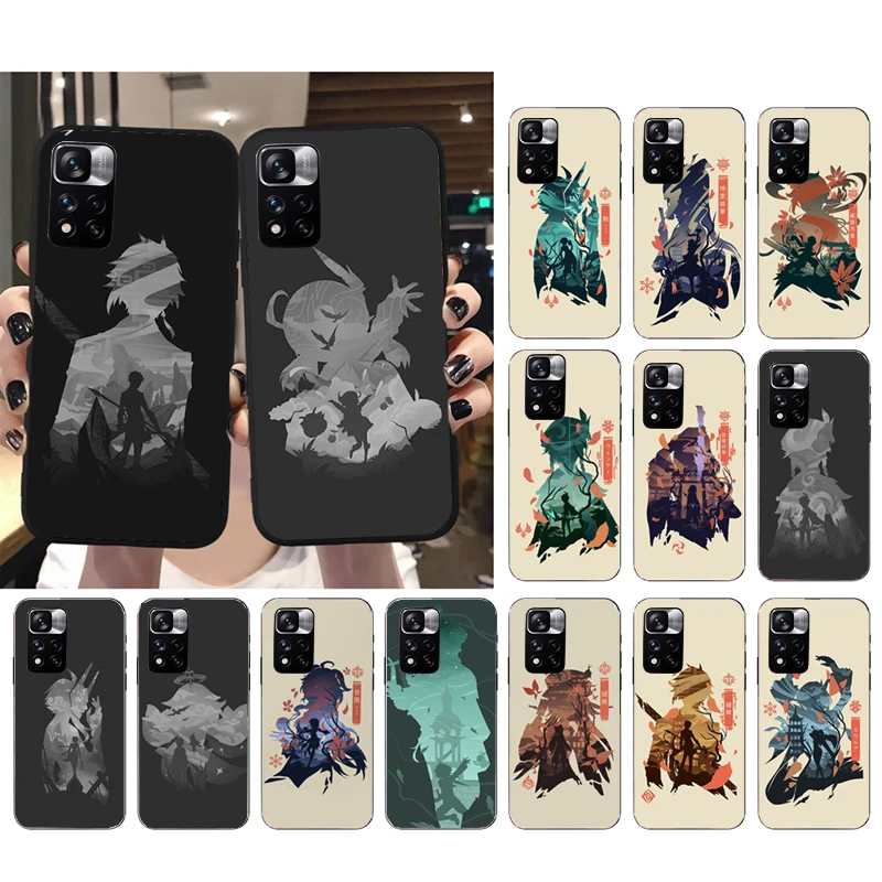 

Phone Case For Xiaomi Redmi Note 11 11S 11T Pro 10 9Pro Note9S 10S Redmi 10 9 10C 9C 9A 9T Anime Genshin Impact Case