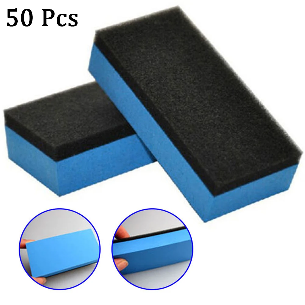 

50Pcs Car Ceramic-Coating Sponge Glass Nano Wax Coat Applicator Polish Pads Ceramic Coating Sponge Car Cleaning And Maintenance