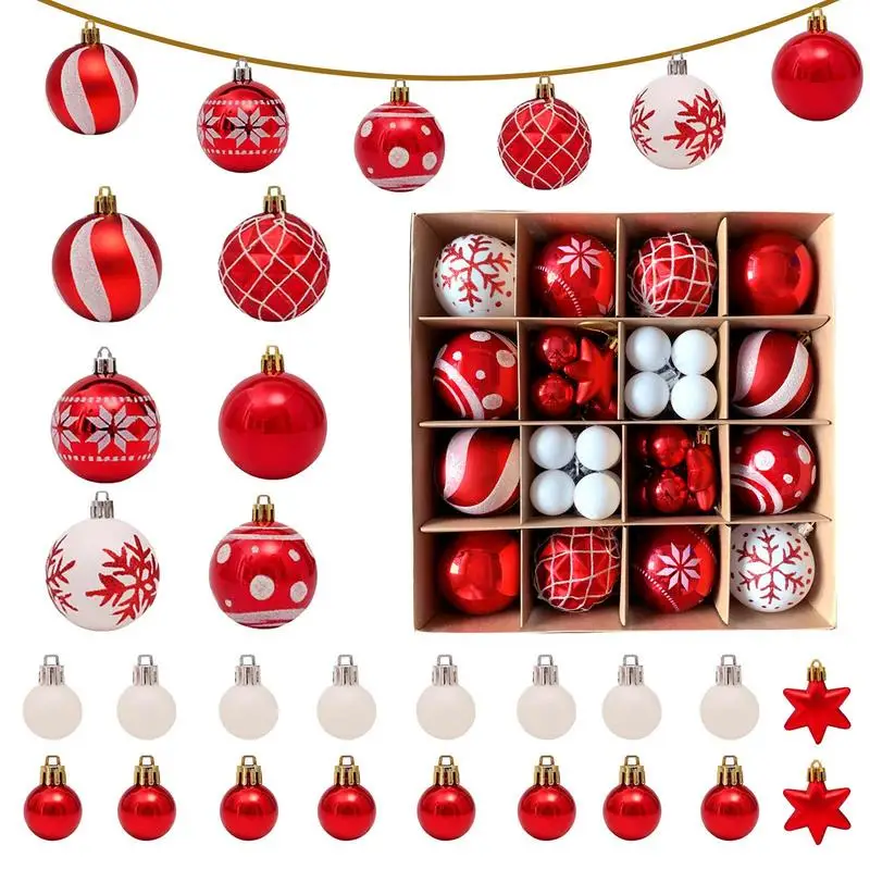 

42pcs Christmas Hanging Balls Xmas Tree Pendant Ornaments New Year 2023 Home Party Decoration Navidad 2022